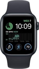 Apple Watch SE (2nd Gen) (GPS, 40mm) - Midnight Aluminum Case with Midnight Sport Band, S/M (Renewed Premium) - Image 3