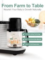 MOMYEASY Baby Food Maker, Multifunction Processor Chopper Grinder, Baby Food Steamer and Puree Blender in-One, with Bottle Warmer, Auto Cooking & Grinding with Touch Control Panel - Image 3