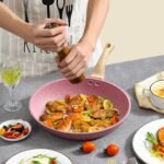 Innerwell 8-Inch Pink Nonstick Egg Pan, PFOA-Free Stone Cookware Skillet, Induction Compatible - Image 4