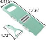 Mandoline Food Slicer for Kitchen 7-in-1 Vegetable/Cheese/Potato/Carrot/Cucumber Grater,Slicer, Cutter, Grinder,Waffle Fry Cutter For Potatoes,Julienne Peeler - Image 3