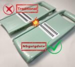 Mandoline Food Slicer for Kitchen 7-in-1 Vegetable/Cheese/Potato/Carrot/Cucumber Grater,Slicer, Cutter, Grinder,Waffle Fry Cutter For Potatoes,Julienne Peeler - Image 4