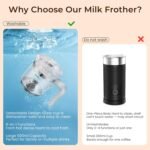 Electric Milk Frother, 6 in 1 Milk Steamer,17oz Automatic Warm and Cold Foam Maker for Coffee,Latte, Cappuccino, Macchiato, Hot Chocolate (White) - Image 5
