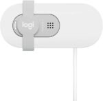 Logitech Brio 100 Full HD Webcam with Built-in Microphone, Privacy Protection, Auto Light Correction and USB-A Connection - White - Image 4