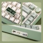 YUNZII B75 PRO Wireless Mechanical Keyboard,75% Layout with Knob,Hot Swap Gasket Structure,Creamy Pre-lubed Switches,RGB Backlit,Bluetooth/Type-C/2.4G for Win/Mac (Matcha Green, Milk Switch) - Image 5