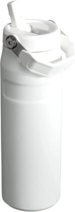 STANLEY IceFlow Flip Straw 2.0 Water Bottle 24 OZ | Built-In Straw with Larger Opening | Lightweight & Leak-Resistant | Insulated Stainless Steel | BPA-Free | Frost - Image 3