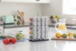 Orii 20 Jar Spice Rack Stainless Steel with Spices Included - Standing Rack Shelf Holder & Countertop Spice Rack Tower Organizer for Kitchen Spices with Spice Refills for 5 Years - Image 3
