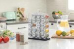 Orii 20 Jar Spice Rack Stainless Steel with Spices Included - Standing Rack Shelf Holder & Countertop Spice Rack Tower Organizer for Kitchen Spices with Spice Refills for 5 Years - Image 4