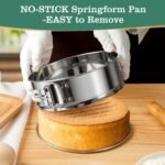9 Inch Springform Cake Pan, 304 Stainless Steel Springform Pans, Leakproof & Nonstick Cheesecake Pan with Removable Bottom, Round Spring Form Cake Pan For Baking - Image 4