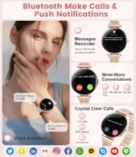 LIGE Ultra-Thin Smart Watch for Women(Answer/Make Calls),1.43" Always-on Display Smart Watch with Heart Rate,Clories Tracker 100+ Sports Modes, Women Smartwatch for Android iOS (2 Straps) - Image 3