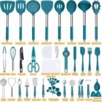 Silicone Kitchen Utensils Set, Umite Chef 43 pcs Cooking Utensils for Nonstick Cookware, Kitchen Tools-Silicone Utensil for Cooking Kitchen Set for Home Kitchen Accessories Set - Image 3