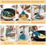 Silicone Kitchen Utensils Set, Umite Chef 43 pcs Cooking Utensils for Nonstick Cookware, Kitchen Tools-Silicone Utensil for Cooking Kitchen Set for Home Kitchen Accessories Set - Image 4