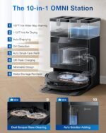 ECOVACS DEEBOT T50 PRO Omni Robot Vacuum and Mop, 3.19” Ultra-Slim, 15,000Pa Suction, ZeroTangle 2.0, TruEdge Edge Cleaning, AIVI 3D Obstacle Avoidance, Auto Mop Wash & Dry, Self-Emptying - Image 3