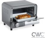COOK WITH COLOR Mini Toaster Oven: 600W Power, Precision Timer, Auto Shutoff, and Culinary Delights Up To 450 Degrees, Grey - Image 3
