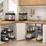 3 Pack Under Sink Organizers, 2-Tier Multi-Use Kitchen and Bathroom Organizers and Storage with Sliding Drawers，Bathroom Cabinet Organizer (Black, 12.8 Inch) - Image 4