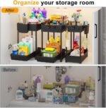 3 Pack Under Sink Organizers, 2-Tier Multi-Use Kitchen and Bathroom Organizers and Storage with Sliding Drawers，Bathroom Cabinet Organizer (Black, 12.8 Inch) - Image 5