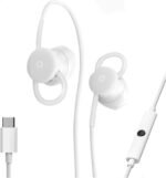 Google Earbuds Wired Headset USB-C, Comfortable Fit, Inline Controls, Compatible with Type-C Phones - White (Retail) - Image 3