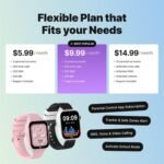 Kipywatch Smart Watch for Kids - Kids Watch with GPS Tracker & Safe Zones Alert – SMS, Voice & Video Call with School Mode – Parental App, Subscription Required - Gifts for Boys 3-12 - Black - Image 4