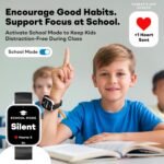 Kipywatch Smart Watch for Kids - Kids Watch with GPS Tracker & Safe Zones Alert – SMS, Voice & Video Call with School Mode – Parental App, Subscription Required - Gifts for Boys 3-12 - Black - Image 5