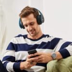 ZIHNIC Bluetooth Headphones Over-Ear, Foldable Wireless and Wired Stereo Headset Micro SD/TF, FM for Cell Phone,PC,Soft Earmuffs &Light Weight for Prolonged Wearing (Black/Blue) - Image 3