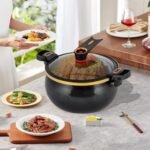 Micro Pressure Cooker, 8L/8.45Qt Non-Stick Multi-Function Pressure Cooking Pot for Induction Cooker, Gas, Electric & All Stoves, Automatic Pressure Valve & Glass Lid, Dishwasher Safe - Image 3