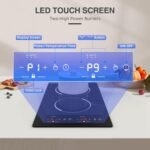 12“ Induction Cooktop, Double Induction Cooktop 2 Burner 110v-120v Electric Stove Top, Countertop and Built-in, 9 Power Levels, Child Lock, 120 Mins Timer - Image 3