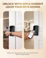Smart Locks for Front Door, Keyless Entry Door Lock, Supports Apple HomeKit, Fingerprint Unlock, Remote Control via App, Auto Unlock, keypad deadbolt, Long Battery Life & Auto-Lock - Image 3