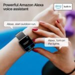 TOZO S2 40mm Mini Smart Watch Alexa Built-in Fitness Tracker with Sleep Monitor 5ATM Waterproof HD Color Touchscreen for Men Women Compatible with iPhone&Android Black - Image 3
