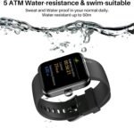 TOZO S2 40mm Mini Smart Watch Alexa Built-in Fitness Tracker with Sleep Monitor 5ATM Waterproof HD Color Touchscreen for Men Women Compatible with iPhone&Android Black - Image 5