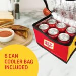 Nostalgia Oscar Mayer Sandwich Maker with Beverage Cooler Bag, 5-Inch Nonstick Cooking Surface with Indicator Lights and Lock Feature, Lunch and Beverage Tote Included, Yellow - Image 4