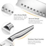 DDF iohEF Kitchen Knife, Chef's Knife In Japanese Stainless Steel Professional Santoku Cooking Knife, 7 Inch Non-slip Ultra Sharp Knife with Ergonomic Handle - Image 4