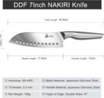 DDF iohEF Kitchen Knife, Chef's Knife In Japanese Stainless Steel Professional Santoku Cooking Knife, 7 Inch Non-slip Ultra Sharp Knife with Ergonomic Handle - Image 5