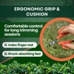 Saboten 6.3" Japanese Harvesting Shears, Magnetic Springless Assist, Fine-Tip Angled Blade, Fluorine-Coated Stainless Steel, Ergonomic Non-Slip Grip, Safety Lock, Made in Japan - Image 4