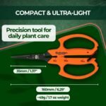 Saboten 6.3" Japanese Harvesting Shears, Magnetic Springless Assist, Fine-Tip Angled Blade, Fluorine-Coated Stainless Steel, Ergonomic Non-Slip Grip, Safety Lock, Made in Japan - Image 5