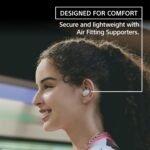 Sony LinkBuds Fit Truly Wireless Noise Canceling Earbud Headphones, Small & Light with Newly Developed Air Fitting Supporters, Black - Image 3