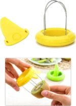2Pcs Yellow Kiwi Peeler,Easy-Grasp Kiwi Tool,2-In-1 Stainless Steel Kiwi Fruit Peeler Cutter for Kiwi,Dragon Fruit, Etc,Graters, Peelers and Slicers - Image 3