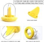 2Pcs Yellow Kiwi Peeler,Easy-Grasp Kiwi Tool,2-In-1 Stainless Steel Kiwi Fruit Peeler Cutter for Kiwi,Dragon Fruit, Etc,Graters, Peelers and Slicers - Image 5