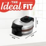 Gourmia Belgian Waffle Maker – Compact Design with Upright Storage, Adjustable Browning, and Easy-Clean Nonstick Ceramic Plates, Stainless Steel - Image 6