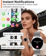 Smart Watches for Women, 1.27" TFT Touchscreen Smartwatch Answer/Make Call, Activity Fitness Trackers with 120+ Sports/HR/Sleep/SpO2 Monitor, IP68 Waterproof for Android iOS (Silver) - Image 3
