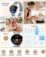 Smart Watches for Women, 1.27" TFT Touchscreen Smartwatch Answer/Make Call, Activity Fitness Trackers with 120+ Sports/HR/Sleep/SpO2 Monitor, IP68 Waterproof for Android iOS (Silver) - Image 4
