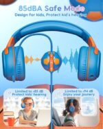 Kids Headphones Wired Toddler Headphones with Microphone, Over-Ear Headphones, 85/94dB Volume-Limiting, 3.5mm Jack, Foldable On-Ear Design - Safe & Comfortable for Learning & Entertainment - Image 3