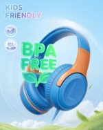 Kids Headphones Wired Toddler Headphones with Microphone, Over-Ear Headphones, 85/94dB Volume-Limiting, 3.5mm Jack, Foldable On-Ear Design - Safe & Comfortable for Learning & Entertainment - Image 4