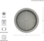 KitchenAid Nonstick Swiss Engineered Aluminized Steel Round Cake Pan, Dishwasher Safe, 9 Inch, Contour Silver - Image 3