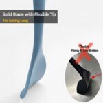 Upgrade Silicone Spatula Spoon Set,VOVOLY Heat Resistant Rubber Spoonula, Seamless Non-Stick Flexible Scrapers for Baking Mixing Tool,3 Pack,Starry Blue - Image 5