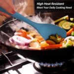 Upgrade Silicone Spatula Spoon Set,VOVOLY Heat Resistant Rubber Spoonula, Seamless Non-Stick Flexible Scrapers for Baking Mixing Tool,3 Pack,Starry Blue - Image 7