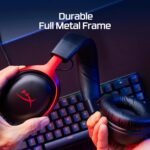 HyperX Cloud III – Wired Gaming Headset, PC, PS5, Xbox Series X|S, Angled 53mm Drivers, DTS Spatial Audio, Memory Foam, Durable Frame, Ultra-Clear 10mm Mic, USB-C, USB-A, 3.5mm – Black/Red - Image 5