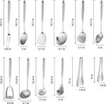 Stainless Steel Kitchen Utensils Set 18 10 Stainless Steel Cooking Utensils Set - 12 PCS Large Metal Cooking Utensil Tools Set - Image 3