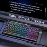 Redragon K517 Pro Wireless Gaming Keyboard, RGB Backlit, Tri-Mode BT/2.4GHz/USB-C, Mechanical Feel 94 Keys Computer Keyboard with 4 Macro Keys, Number Pad, 4000mAh Battery for Win/MAC - Image 4