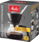 Melitta Pour-Over Coffee Brewer W/ Glass Carafe, Holds 6 - 6 Oz Cups, Black - Image 4