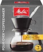Melitta Pour-Over Coffee Brewer W/ Glass Carafe, Holds 6 - 6 Oz Cups, Black - Image 5