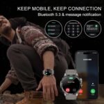 GPS Smartwatch for Men, 1.43" AMOLED Rugged Military Smart Watches Make/Answer Call, Sport Watch with 530 mAh Large Battery/3ATM Waterproof/Compass/Air Pressure/Altitude for Android iOS - Image 3